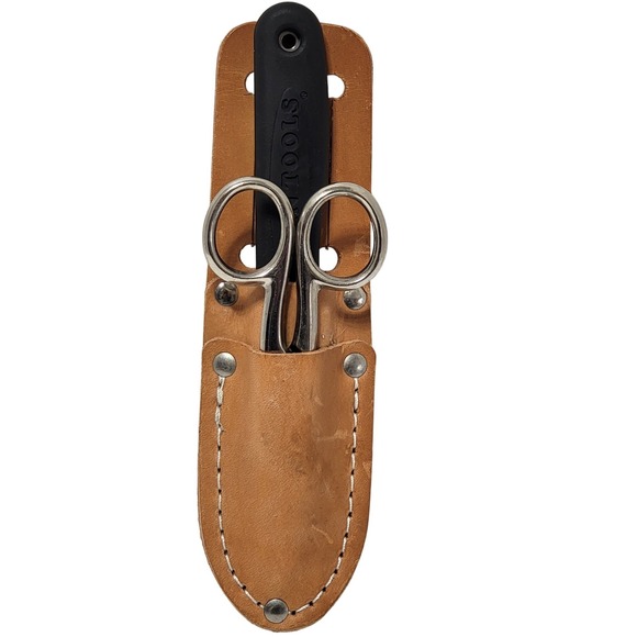 Klein Tools Other - Klein Tools 2100-7 Electricians Scissors Knife and 5187 Leather Pouch Set USA